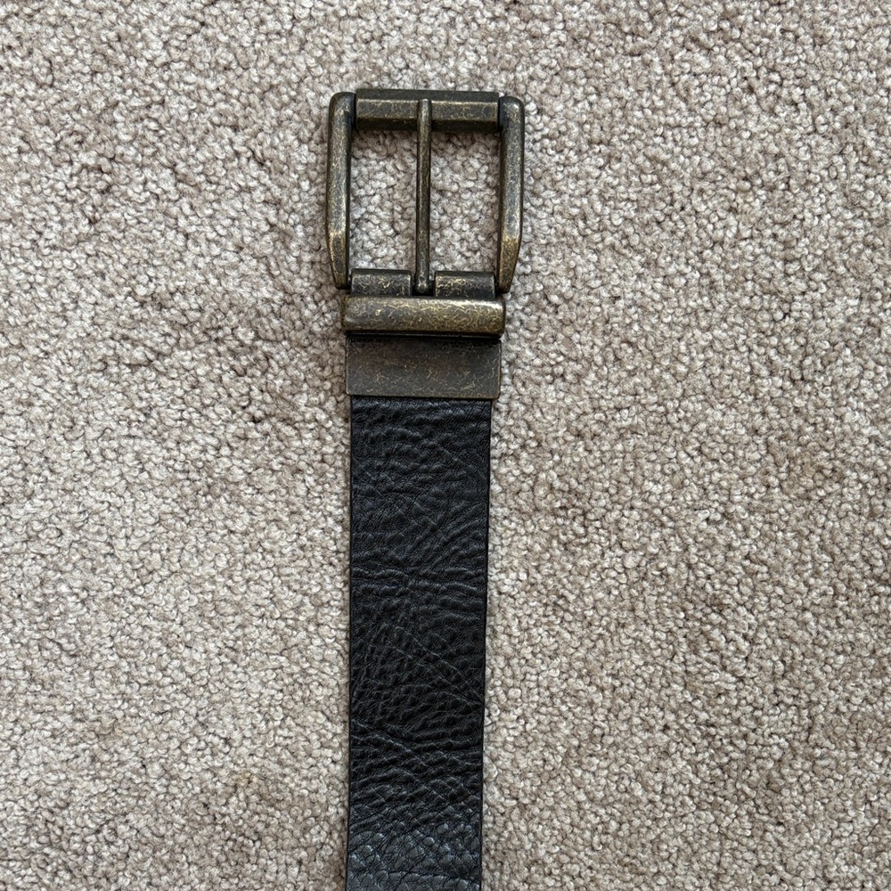 Men's Italian Black Leather Belt